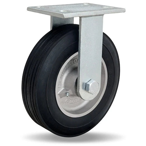 Hamilton Cush-N-Flex R-8410-SU Rigid Caster - 10" Super-Flex Rubber on Aluminum Wheel with 1" Bearing Hamilton