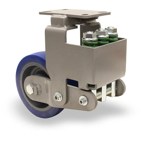 12" Hamilton Aerospace Forge Master Rigid Caster - 2775 lbs Load Capacity, Spring Loaded, Ergo-Glide XT Wheel, Sealed Precision Ball Bearings - R-AEZFFM-12EGB Hamilton
