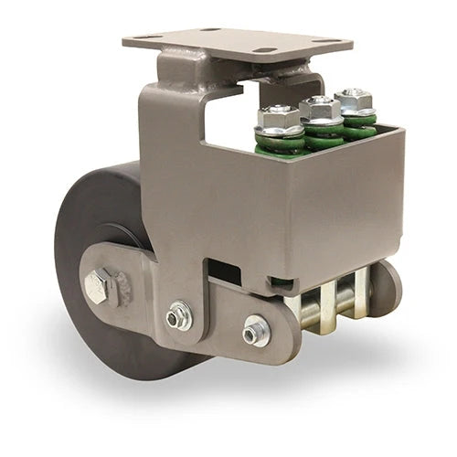 2775 lbs Load Capacity - Hamilton Aerospace R-AEZFFM-13NYB - 10" Nylast Wheel Rigid Caster with Spring Loaded Forge Master for Enhanced Mobility & Durability Hamilton