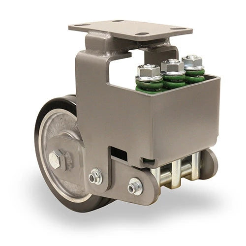 Hamilton Aerospace 6" x 3" UltraGlide XC Twin Wheel Rigid Caster - R-AEZFFM-63SWC75D Spring Loaded Forge Master with 3/4" Sealed Bearings Hamilton