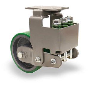 Hamilton Aerospace R-AEZFFM-83DB: 8"x3" Spring Loaded Forge Master Rigid Caster with Duralast Polyurethane Wheel for Aerospace Hamilton