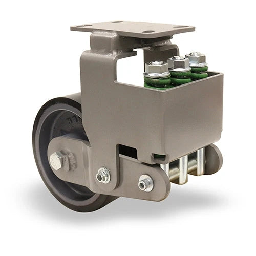 Hamilton Aerospace R-AEZFFM-83DB70 - 8" x 3" Duralast XC Polyurethane Rigid Caster - Spring Loaded Forge Master with 3/4" Sealed Bearings for Aerospace Hamilton