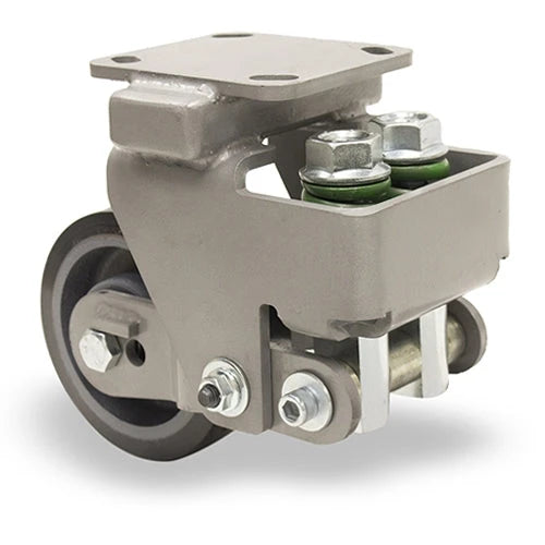 Hamilton Aerospace 5" x 2" Rigid Caster - Spring Loaded, Duralast XC Polyurethane on Cast Iron, Heavy Service - R-AEZFHS-5DB70-1 Hamilton