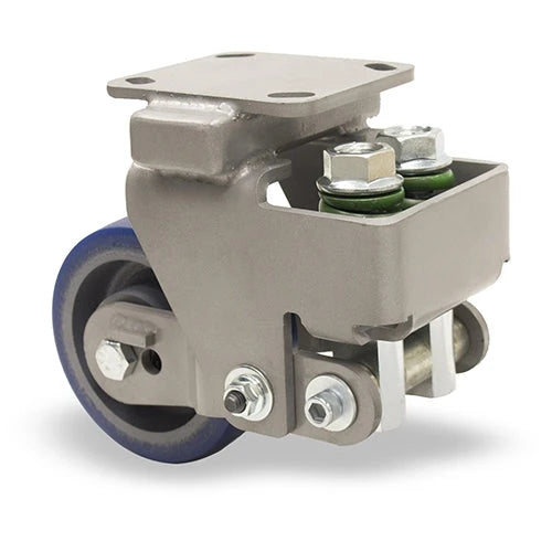 Hamilton Aerospace Spring Loaded Rigid Caster - R-AEZFHS-5SPB-1 - 5" x 2" Ergo-Glide Polyurethane on Cast Iron - Heavy Service for Aerospace Applications Hamilton