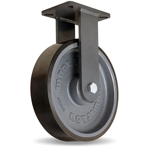 Hamilton Champion Rigid Caster with 12" x 3" Duralast XC Polyurethane (70D) on Cast Iron Wheel with 3/4" Sealed Precision Ball Bearings Hamilton