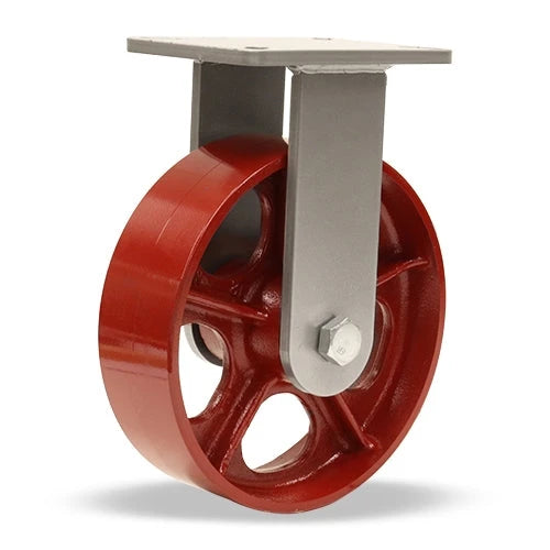 Hamilton Champion Rigid Caster with 10" x 3" Metal Wheel with 1" Straight Roller Bearing Hamilton