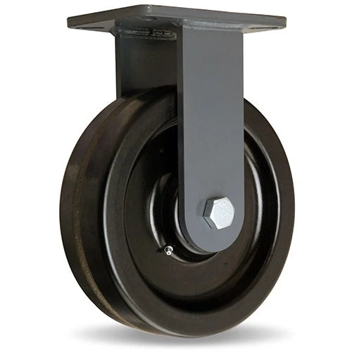 Hamilton Champion Rigid Caster with 10" x 3" Plastex Phenolic Wheel with 1" Straight Roller Bearing Hamilton