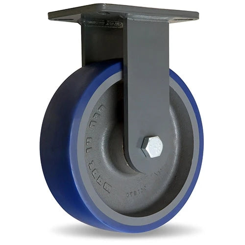 Hamilton Champion Rigid Caster with 10" x 3" Ergo-Glide Polyurethane (85A) on Cast Iron Wheel with 3/4" Sealed Precision Ball Bearings Hamilton
