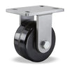 Hamilton Champion Rigid Caster with 6" x 3" Plastex Phenolic Wheel with 1" Straight Roller Bearing Hamilton