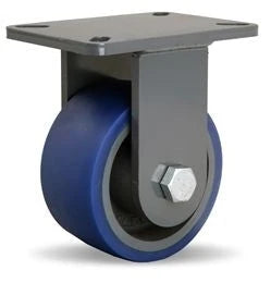 Hamilton Champion Rigid Caster with 6" x 3" Ergo-Glide Polyurethane (85A) on Cast Iron Wheel with 3/4" Sealed Precision Ball Bearings Hamilton