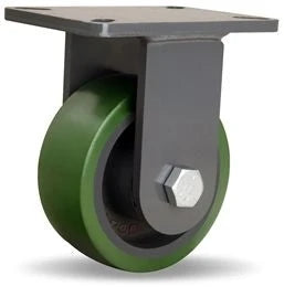 Hamilton Champion Rigid Caster with 6" x 2 1/2" Duralast® Polyurethane (95A) on Cast Iron Wheel with 3/4" Precision Ball Bearing Hamilton