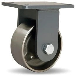 Hamilton Champion Rigid Caster with 6" x 2 1/2" Forged Steel Wheel with 1" Straight Roller Bearing Hamilton