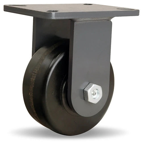 Hamilton Champion Rigid Caster with 6" x 2 1/2" Plastex Phenolic Wheel with 1" Straight Roller Bearing Hamilton