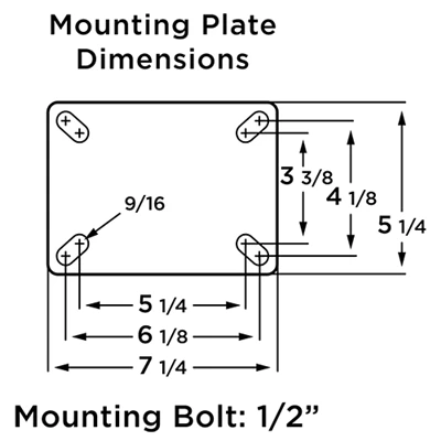 Hamilton Champion Rigid Caster R-CH-FT45H - 4 1/2" x 1 5/8" 1045 Steel Wheel - 1" Roller Bearing Hamilton