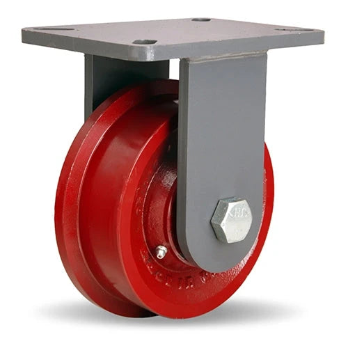 Hamilton Champion R-CH-FT6H Rigid Caster - 6 1/8" x 1 11/16" Single Flange Wheel with 1" Roller Bearing Hamilton