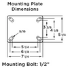 Hamilton Champion R-CH-FT8H Rigid Caster - 7 7/8" x 1 3/4" Single Flange Wheel with 1" Roller Bearing - Premium Industrial Mobility Hamilton