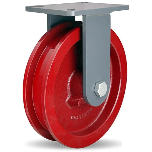 2800 lbs Load Capacity Rigid Caster: Hamilton Champion Double Flange Track Wheel Hamilton
