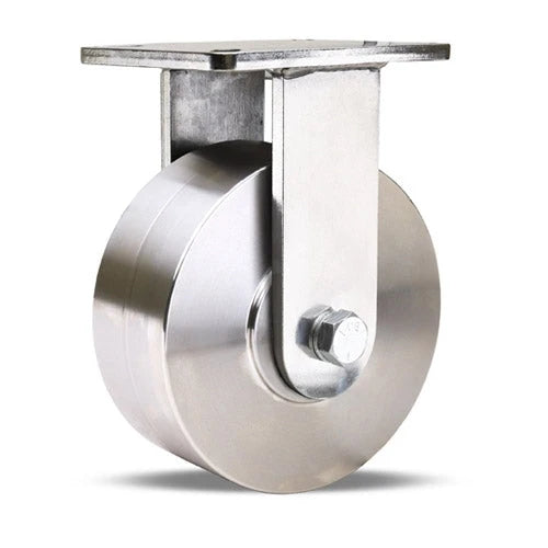 Hamilton R-CHS-83SB Champion 8-inch Stainless Steel Rigid Caster - 3200 lbs Load Capacity with Precision Bearings Hamilton