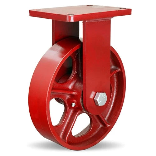 Hamilton Extra Heavy Duty Rigid Caster with 10" x 2 1/2" Metal Wheel with 1" Straight Roller Bearing Hamilton
