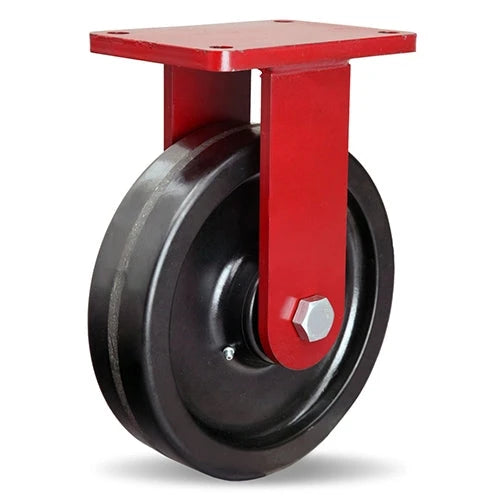 Hamilton Extra Heavy Duty Rigid Caster with 10" x 2 1/2" Plastex Phenolic Wheel with 1" Straight Roller Bearing Hamilton
