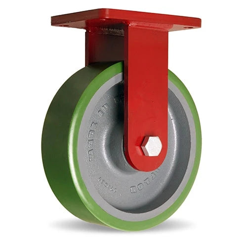 Hamilton Extra Heavy Duty Rigid Caster with 10" x 2 1/2" Duralast® Polyurethane (95A) on Cast Iron Wheel with 3/4" Sealed Precision Ball Bearing Hamilton