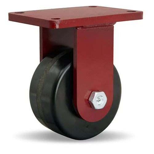 Hamilton Extra Heavy Duty Rigid Caster with 6" x 3" Plastex Phenolic Wheel with 1" Straight Roller Bearing Hamilton