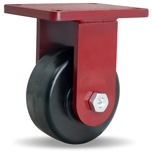 Hamilton Extra Heavy Duty Rigid Caster with 6" x 2 1/2" Plastex Phenolic Wheel with 1" Straight Roller Bearing Hamilton