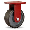 Hamilton Extra Heavy Duty Rigid Caster with 8" x 3" Duralast XC® Polyurethane (70D) on Cast Iron Wheel with 3/4" Sealed Precision Ball Bearings CasterHQ