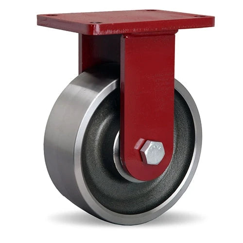 Hamilton Extra Heavy Duty Rigid Caster with 8" x 3" Forged Steel Wheel with 3/4" Sealed Precision Ball Bearing Hamilton