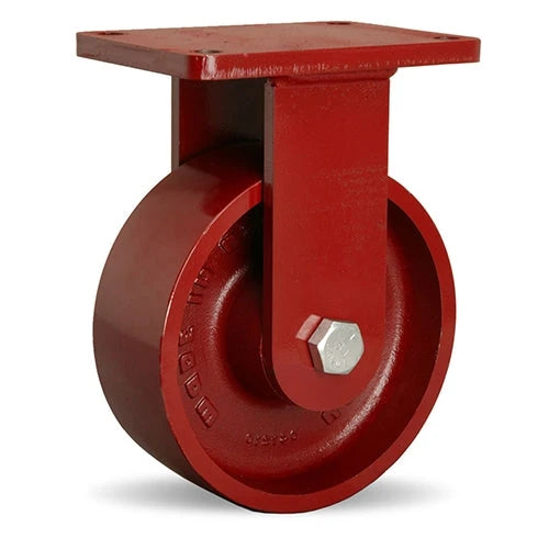 Hamilton Extra Heavy Duty Rigid Caster with 8" x 3" Metal Wheel with 3/4" Sealed Precision Ball Bearing Hamilton