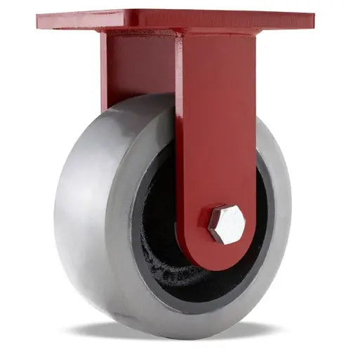 Hamilton Extra Heavy Duty Rigid AGV Caster 8"x3" - R-EHD-AGV-83GB95 with DuraGlide-AGV Polyurethane & Forged Steel Center -  | CasterHQ