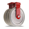 Hamilton 12" x 3" UltraGlide Dual Wheel Rigid Caster – 3/4" Ball Bearings