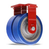 Hamilton Extra Heavy Duty Dual-Wheel Rigid Caster with 10" x 3" Ergo-Glide XT 1" thick Polyurethane (85A) Wheels with 3/4" Sealed Precision Ball Bearings Hamilton