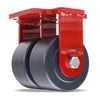 Hamilton Extra Heavy Duty Dual-Wheel Rigid Caster with 6" x 3" Nylast™ High Performance Cast Nylon Wheels with 3/4" Sealed Precision Ball Bearings CasterHQ