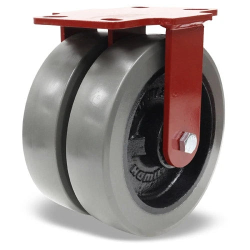 Hamilton R-EHS2-AGV-8GB95: 8" Dual Wheel Rigid Caster | DuraGlide-AGV Polyurethane on Cast Iron | Enhanced Heavy Service for Industrial Use Hamilton