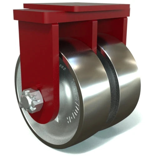 Hamilton Enhanced Maxi-Duty Rigid Caster with Dual 12" x 4" Forged Steel Wheels with 1 1/2" Precision Tapered Roller Bearing Hamilton