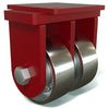 Hamilton Enhanced Maxi-Duty Rigid Caster with Dual 8" x 3" Forged Steel Wheels with 1 1/4" Precision Tapered Roller Bearing Hamilton