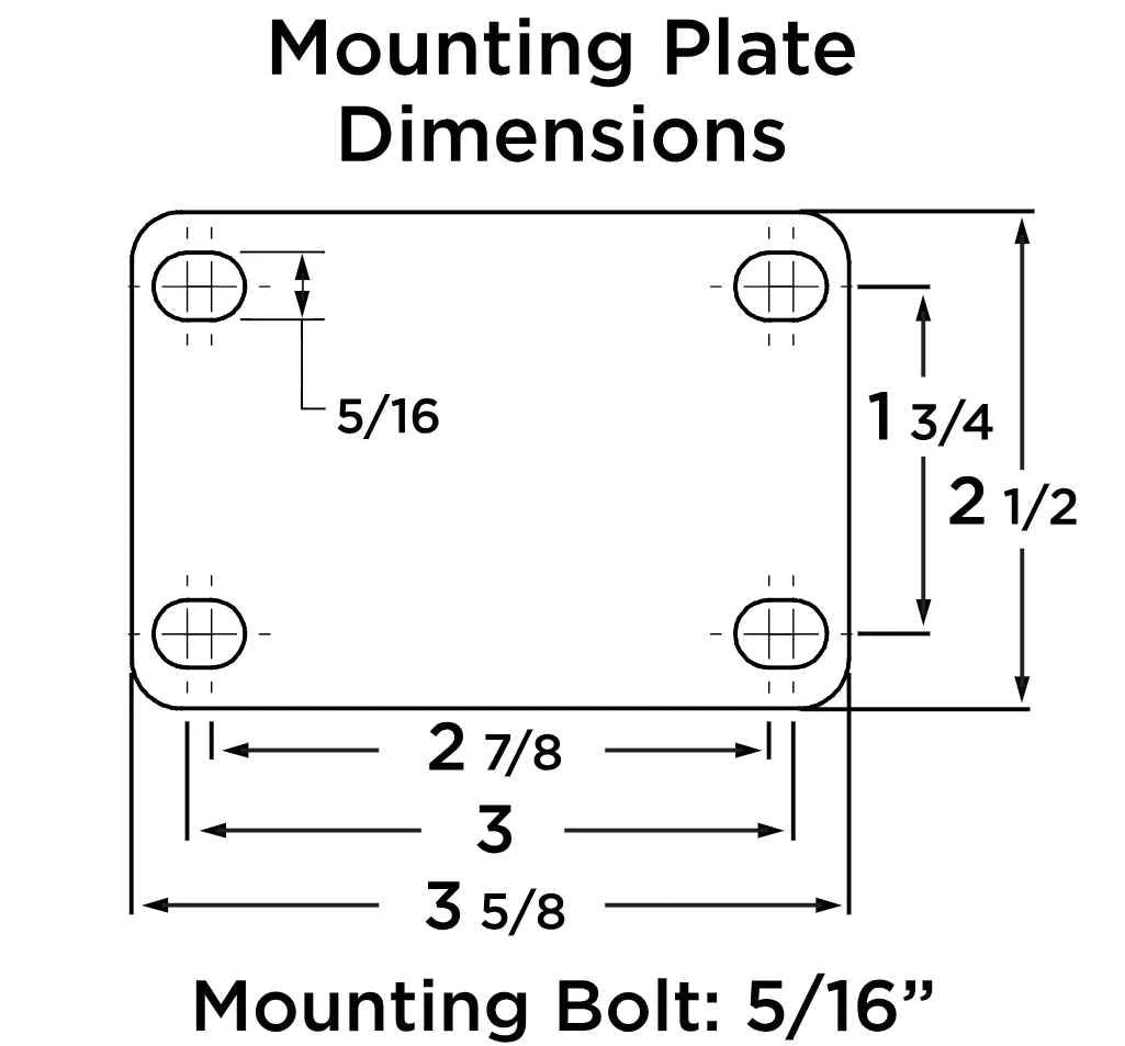 R-EN-35SPB Hamilton Endurance Rigid Caster - Durable 3 1/2" x 2" Ergo-Glide Polyurethane Wheel on Aluminum Core for Heavy-Duty Industrial Use Hamilton