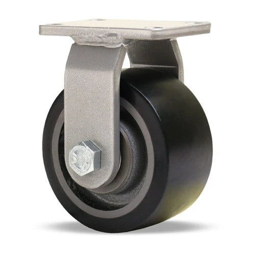 R-EN-4DB70 Hamilton Endurance Rigid Caster with Duralast XC Polyurethane Wheel on Cast Iron - Ideal for Heavy-Duty Industrial Use Hamilton