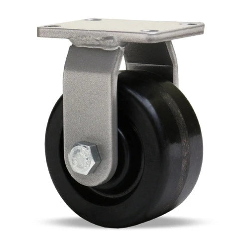 Hamilton Endurance Rigid Caster - 4"x2" Plastex Phenolic Wheel - 800 lbs Load Capacity - 3/4" Straight Roller Bearing - Heavy Duty Industrial Caster Hamilton