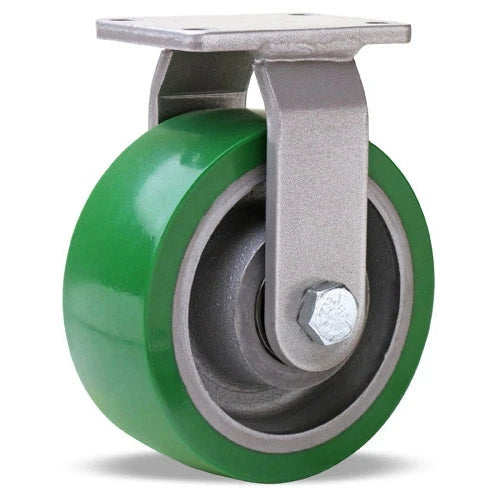 Hamilton Endurance 5" x 2" Rigid Caster with Duralast Polyurethane on Cast Iron Wheel - 1/2" Sealed Precision Ball Bearing | High-Durability & Smooth Mobility for Your Needs! Hamilton