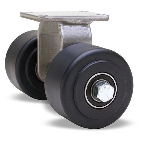 Hamilton R-EN2-35NYB Dual Wheel Rigid Caster: High-Performance Nylast Cast Nylon Wheels & Precision Ball Bearings Hamilton