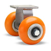 Hamilton R-EN2-42EMB Endurance Dual Wheel Rigid Caster: Ergo-Tech Donut Tread Polyurethane (87A) on Aluminum Wheels with Precision Bearing Hamilton