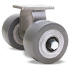 Hamilton Endurance R-EN2-4GB95 Dual Wheel Rigid Caster - 4" x 2" DuraGlide Polyurethane on Cast Iron with 1/2" Precision Ball Bearing Hamilton