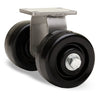 Hamilton Endurance 1000 lbs. Load Capacity Rigid Caster - Dual 4" x 2" Plastex Phenolic Wheels with 3/4" Straight Roller Bearing - R-EN2-4P Hamilton