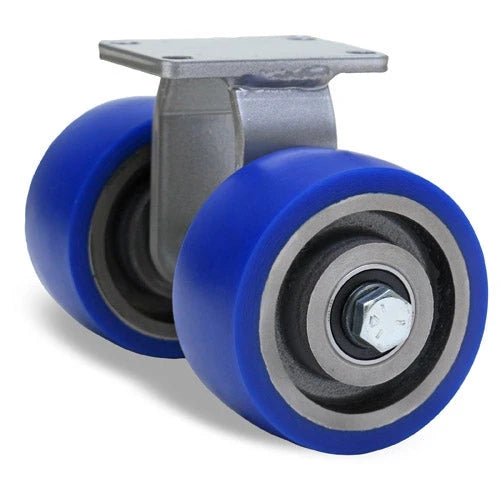 Hamilton R-EN2-4SPB Dual Wheel Rigid Caster – 4x2" Ergo-Glide Polyurethane on Aluminum Wheels with Precision Ball Bearing Hamilton