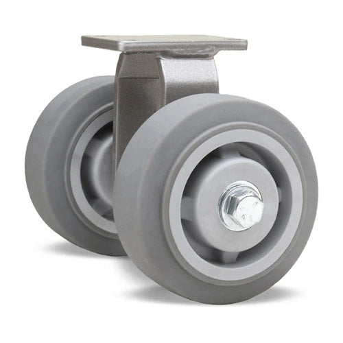 Hamilton Dual Wheel Rigid Caster R-EN2-5TE - (2) 5"x2" VersaTech Wheels with 3/4" Roller Bearing for High Endurance Hamilton
