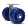 5" x 2" Dual Wheel Rigid Caster - Hamilton Endurance with Unilast Solid Poly Wheels & 1/2" Sealed Precision Ball Bearing Hamilton