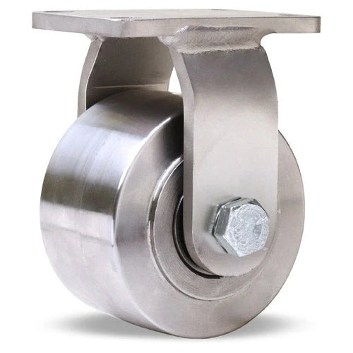 R-ENS-3SB Hamilton Endurance 3"x2" Solid Stainless Steel Rigid Caster with Sealed Precision Ball Bearings Hamilton
