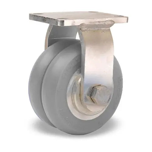 Hamilton R-ENS-4SWC95 Endurance Stainless Rigid Caster - 4" x 2" UltraGlide Twin Wheel with Aluminum Core & Sealed Precision Bearings -  | CasterHQ